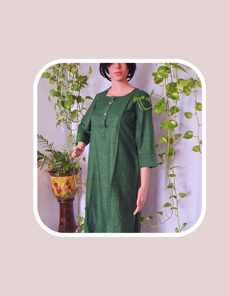 handloom kura for women / ethnic kurta for women / hand block print kurta for women | LOOMS HANGER