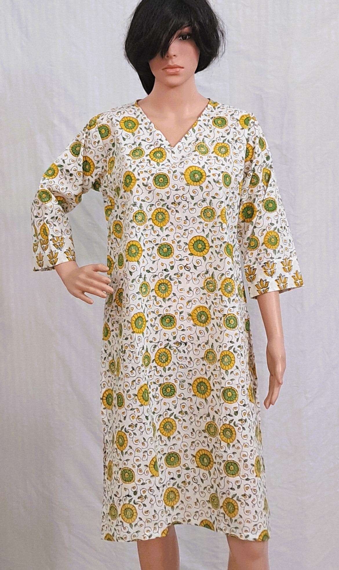 Block Print Cotton Kurta for Women