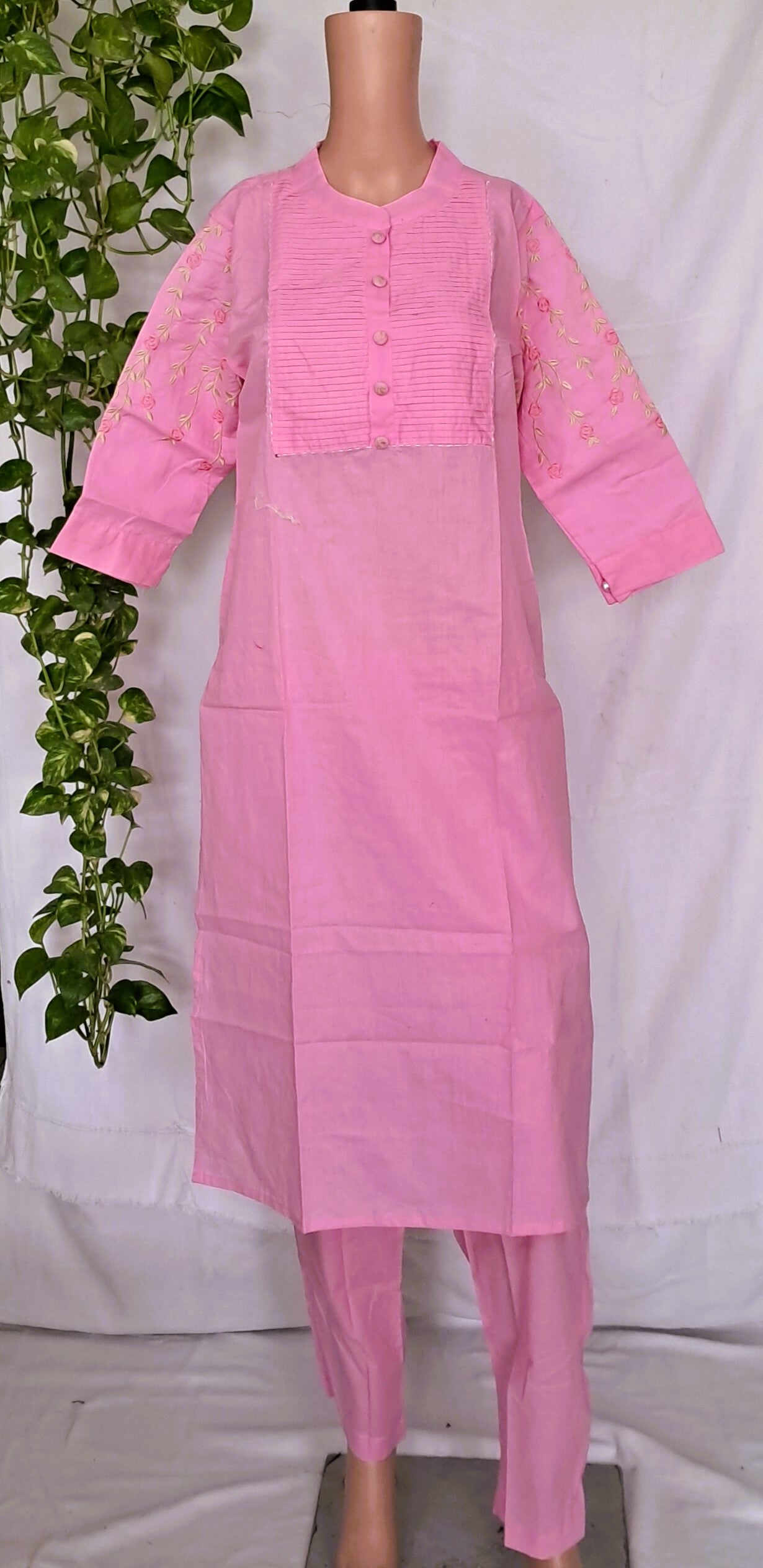Pink Cotton Kurta Sets