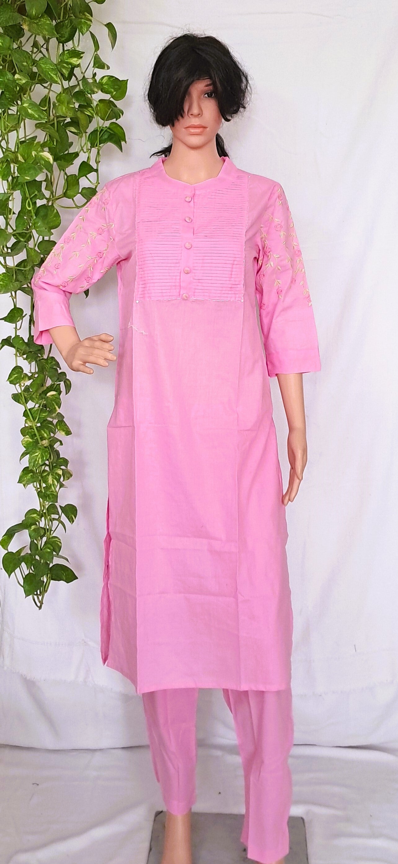 Pink Cotton Kurta Sets