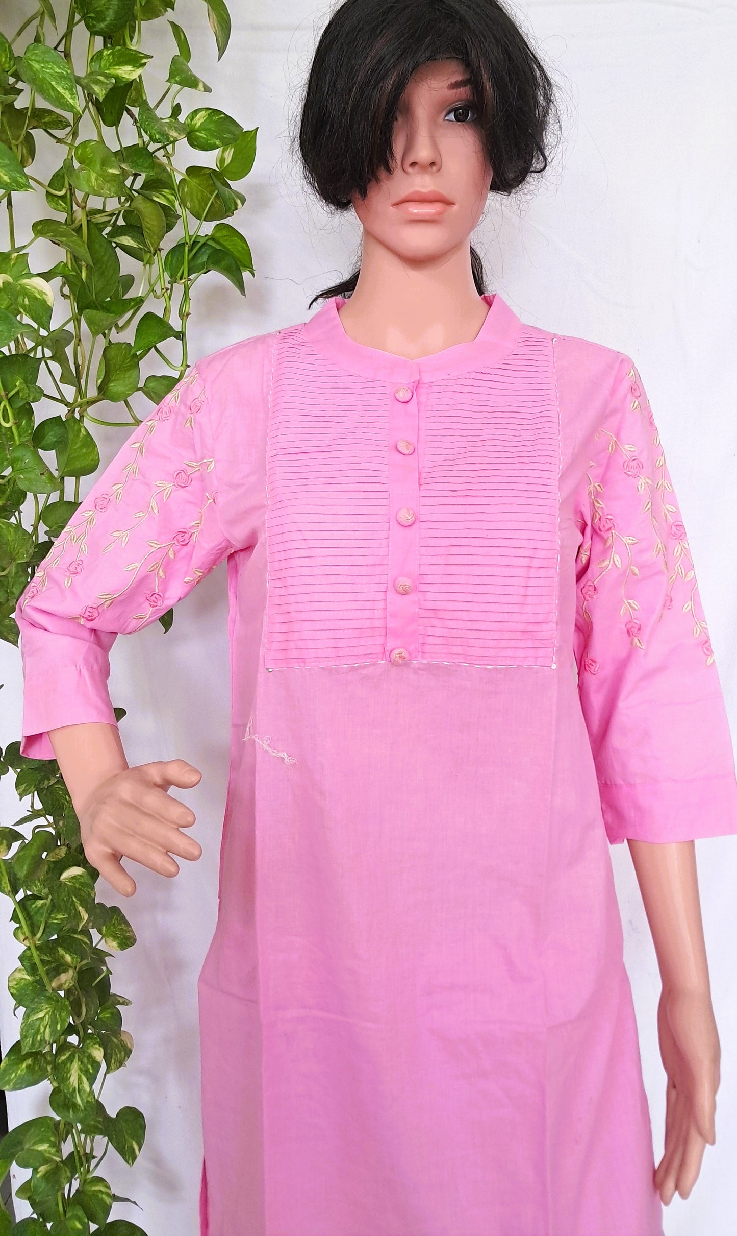 Pink Cotton Kurta Sets