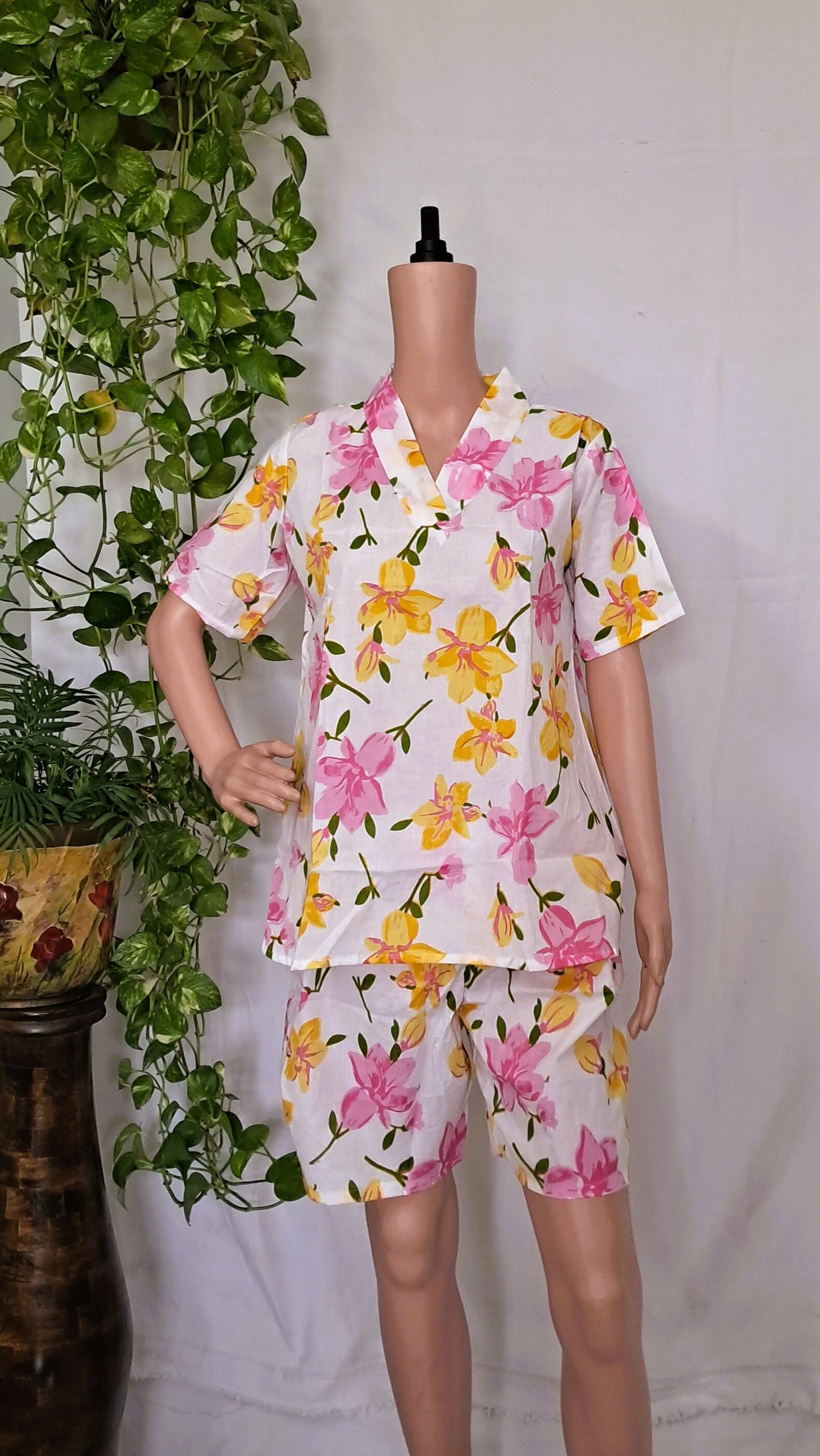 Pink Block Print Co-ord Sets for Ladies/Girls