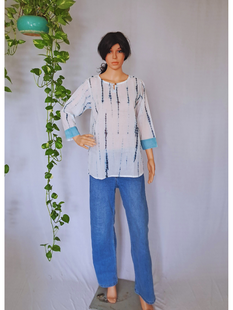 Milky Short Kurti For Jeans