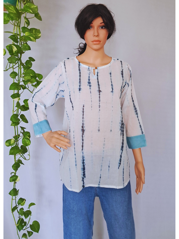 Milky Short Kurti For Jeans
