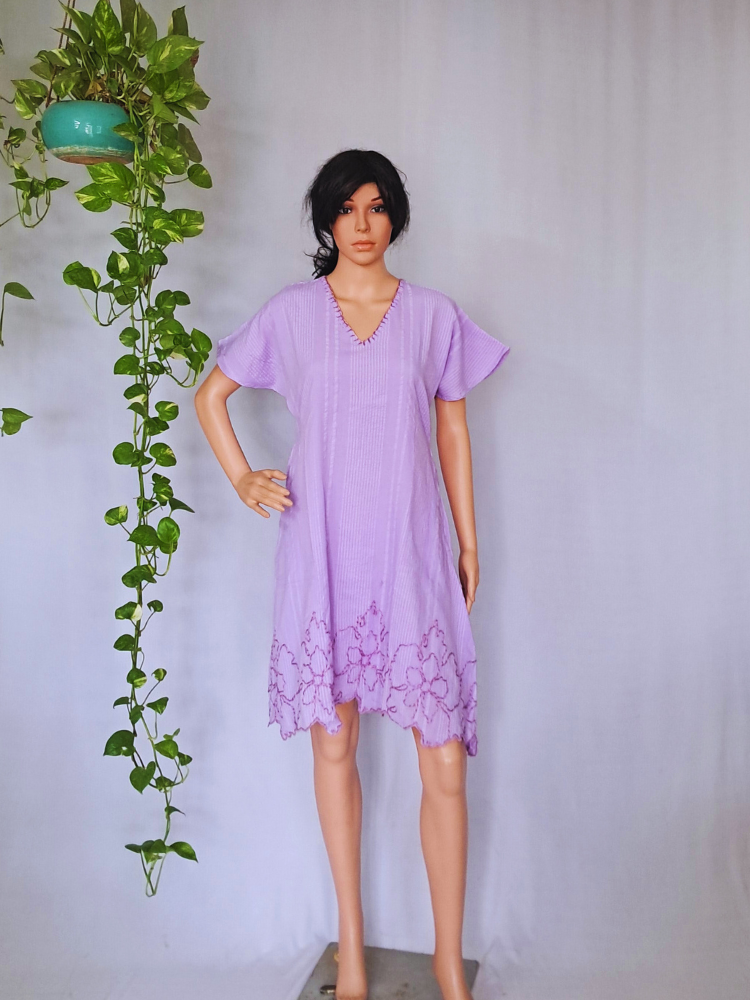 Purple Cotton Dress