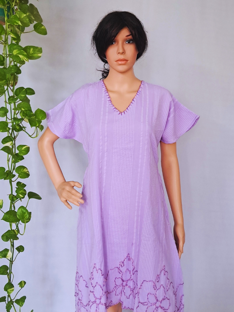 Purple Cotton Dress