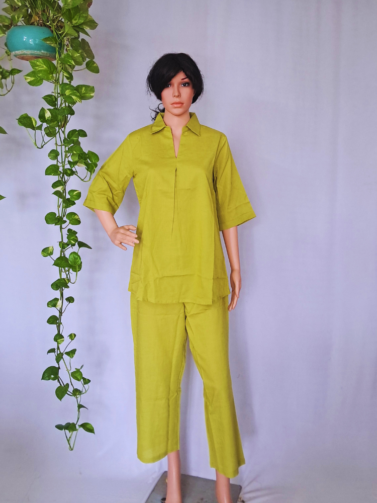 Green Cotton Co-ord Set