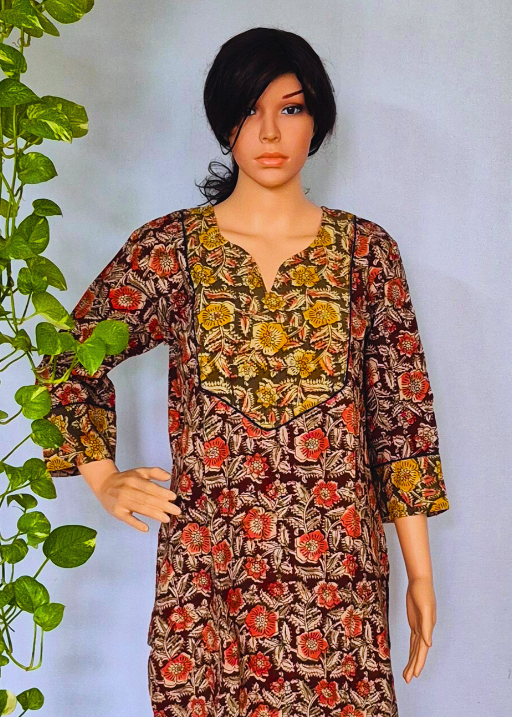 Kalamkari Floral Cotton Kurta