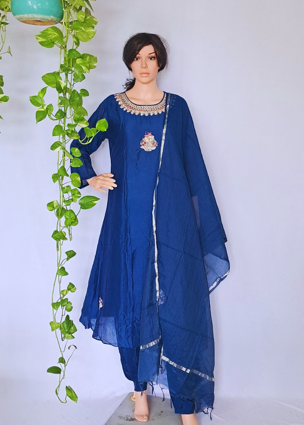 Pure Chanderi Silk 3 Piece Sets