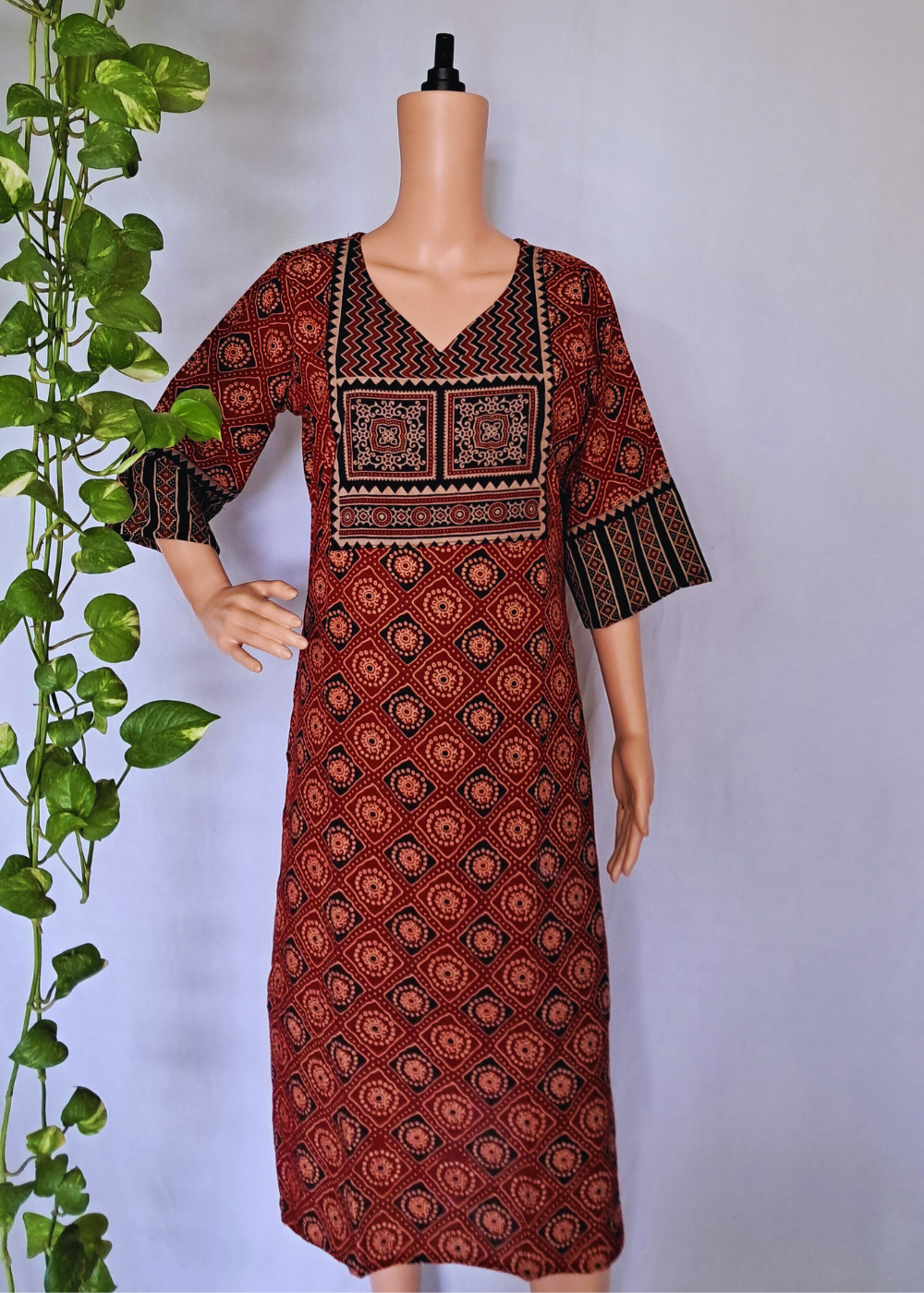 Ajarakh Handblock Cotton Kurti
