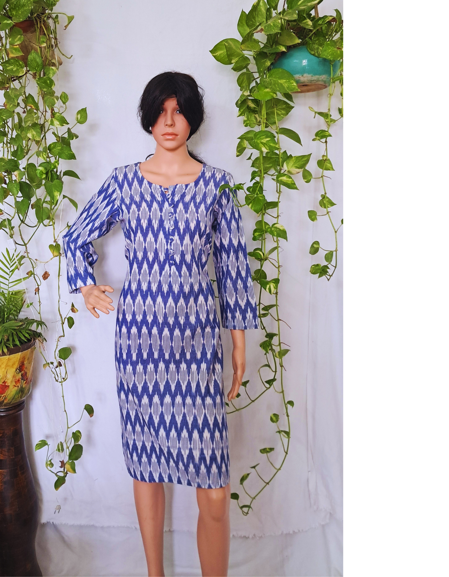 Ikat Cotton Kurta For Women