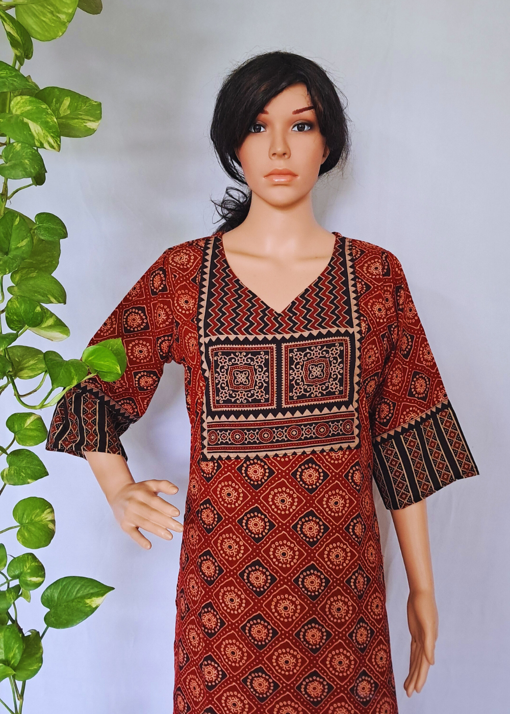 Ajarakh Handblock Cotton Kurti