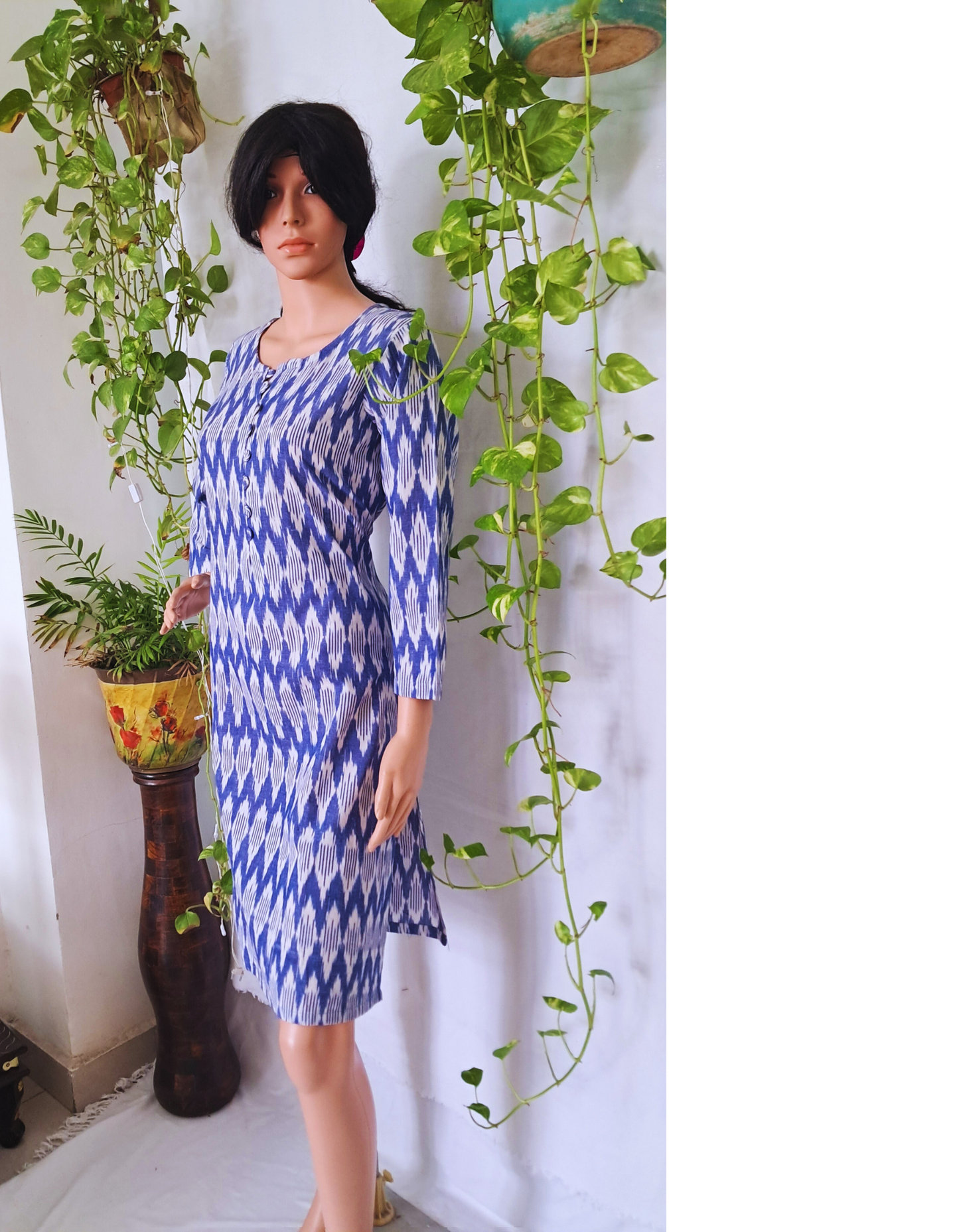 Ikat Cotton Kurta For Women