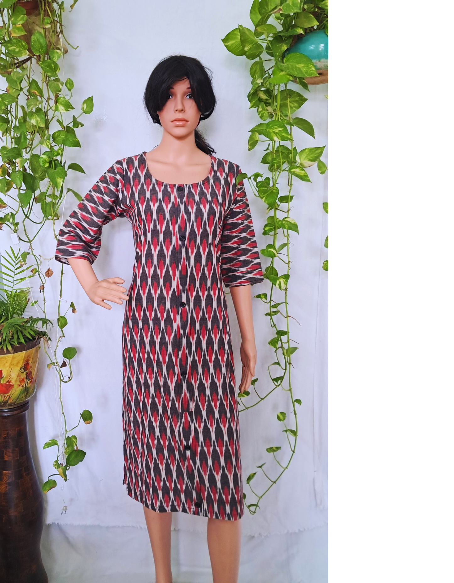 Ikat Cotton Kurta For Women