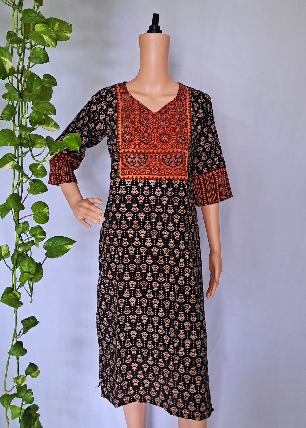 Ajarakh Handblock Cotton Kurti