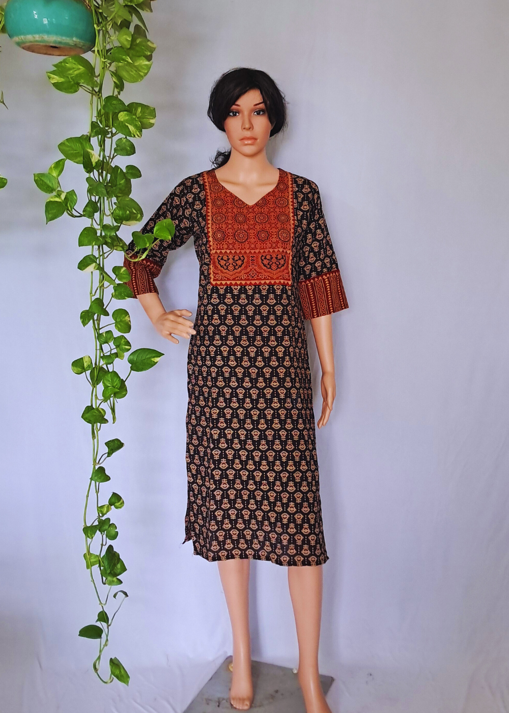 Ajarakh Handblock Cotton Kurti
