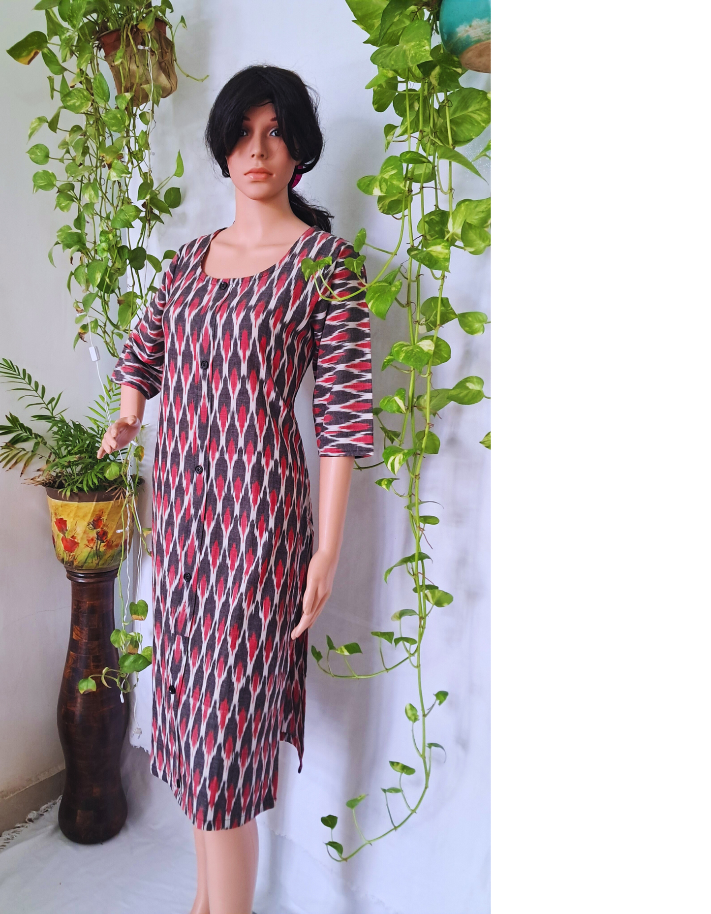 Ikat Cotton Kurta For Women