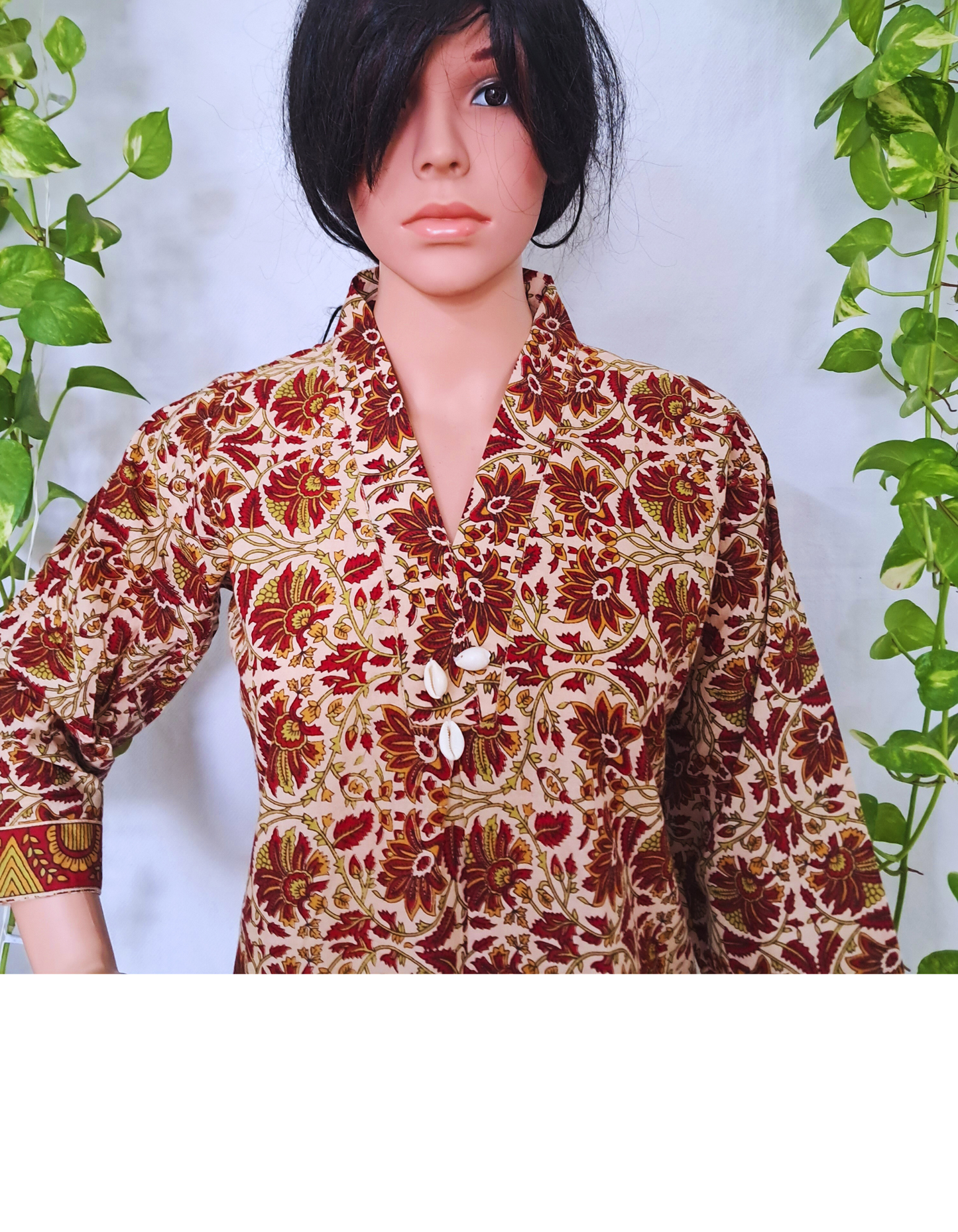 Maroon Cotton Kurta For Women