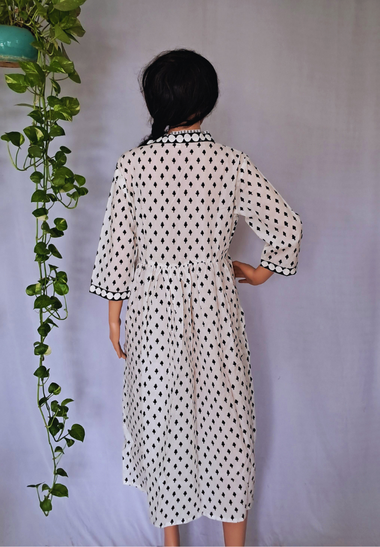Milky Cotton Dress For Women