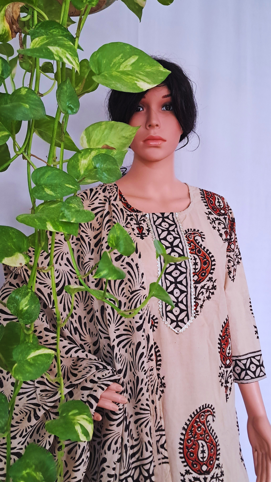 Hand Block Premium Cotton Kurta Pant & Dupatta Set