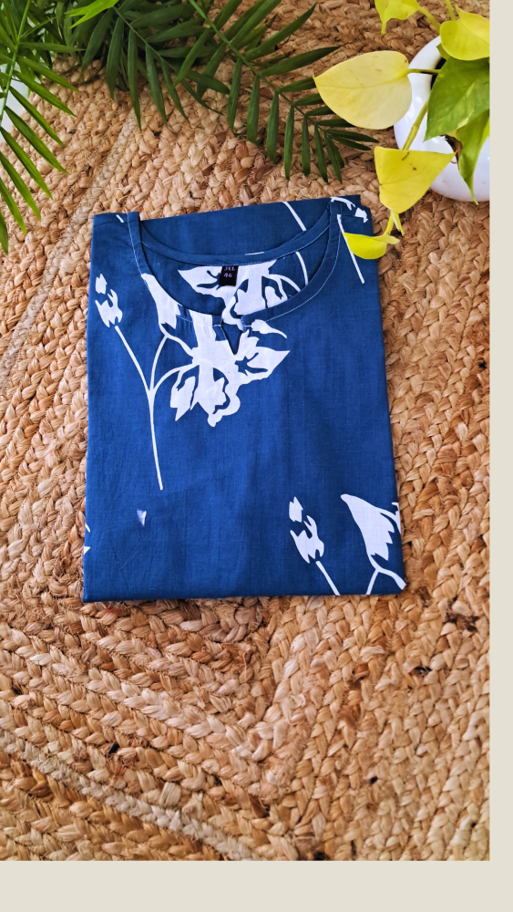 Rama Green Short Kurti For Jeans