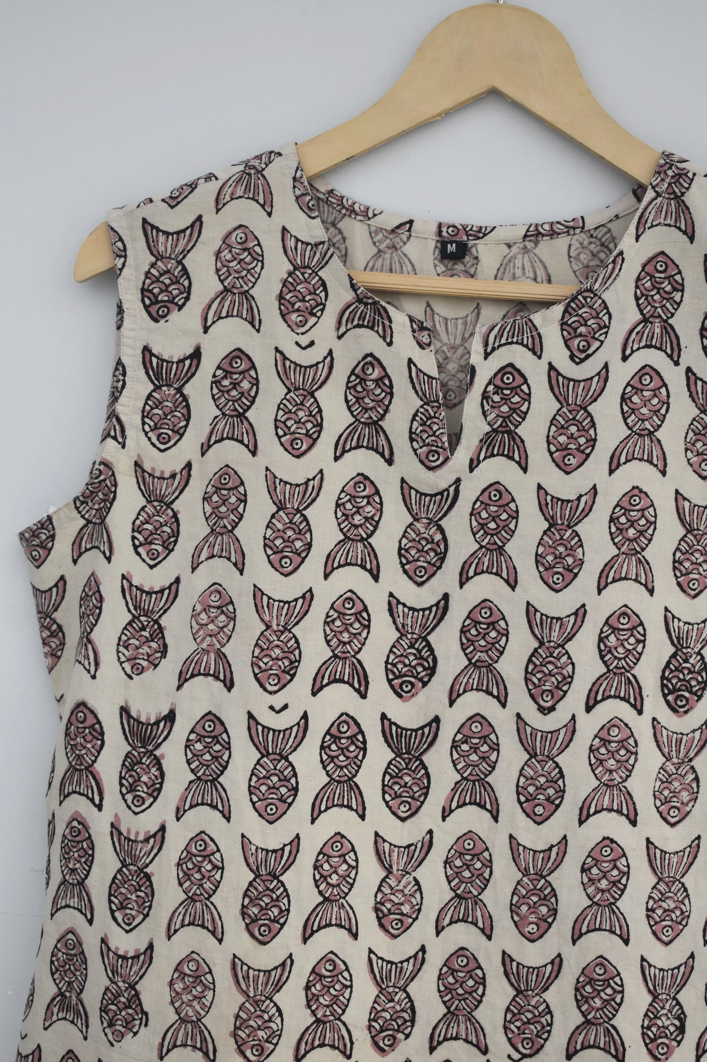 Off White Cotton Short Kurti For Jeans