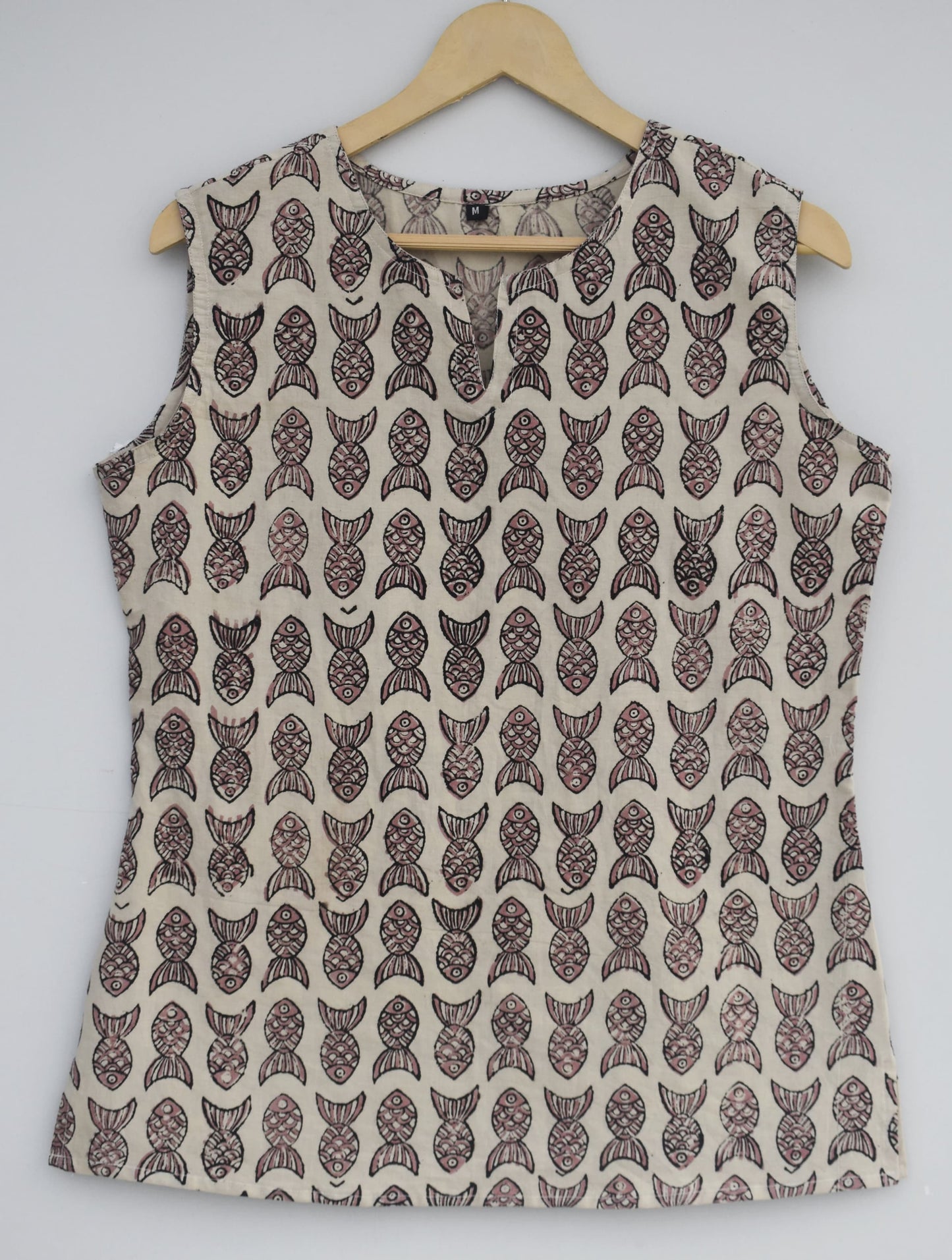 Off White Cotton Short Kurti For Jeans