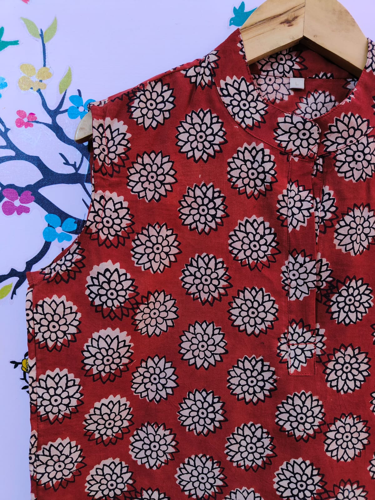 Maroon Cotton Short Kurti For Jeans
