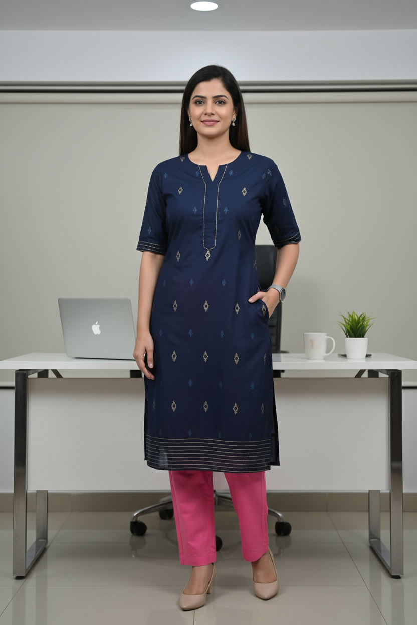 Everyday Rose Pink Cotton Pant For Women