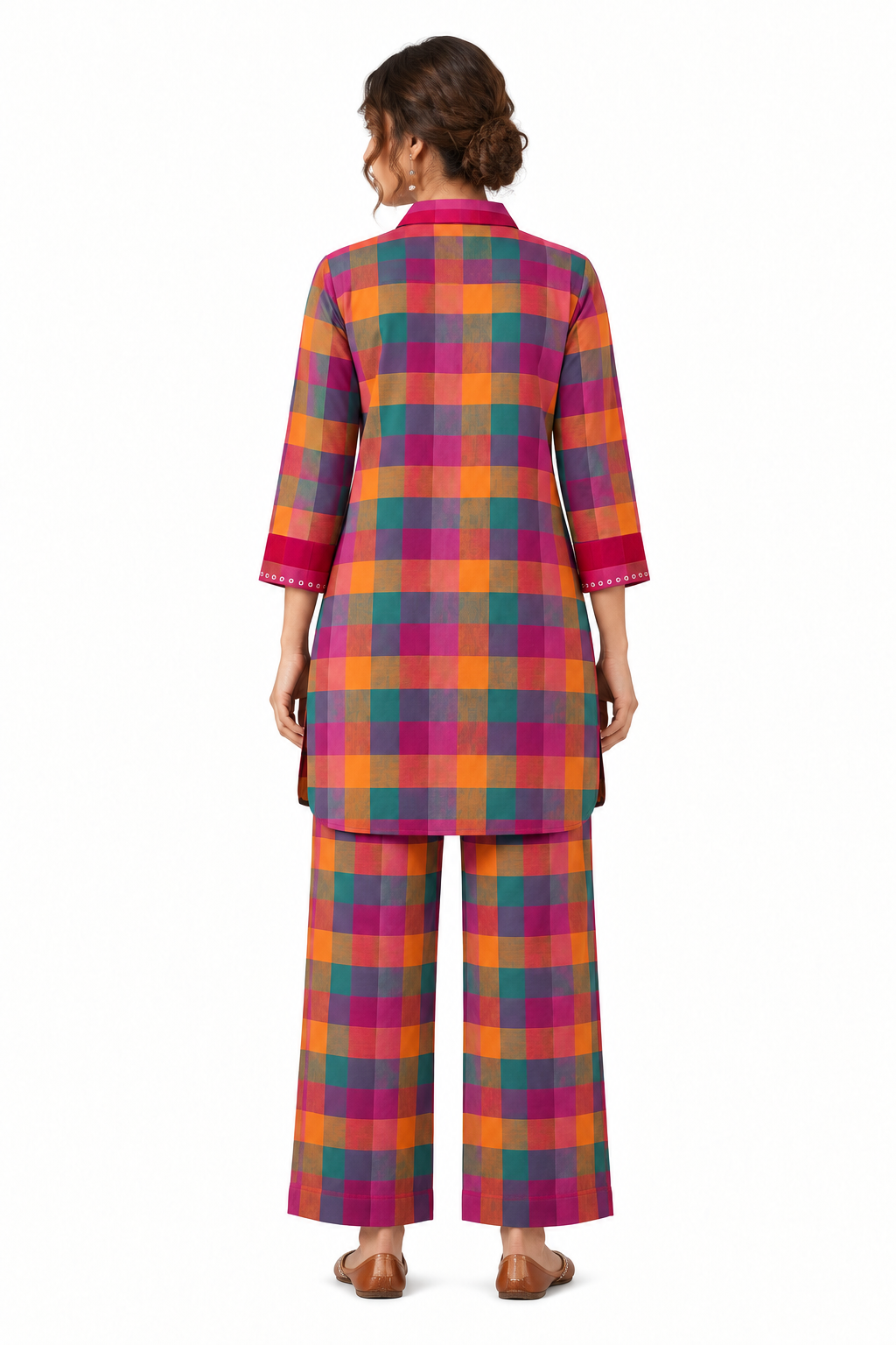 Madras Check Handloom Co-ord Set For Women