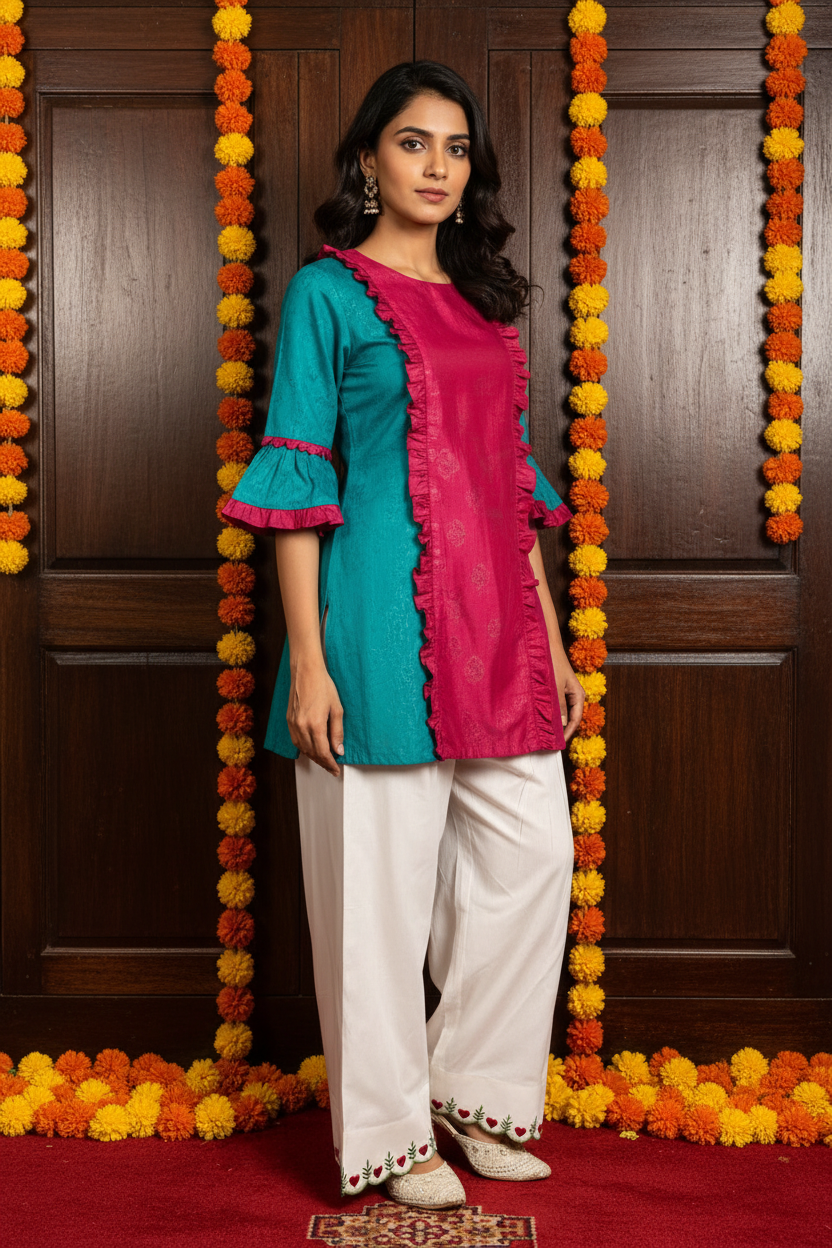 Farshi Handloom Cotton Embroidered Salwar
