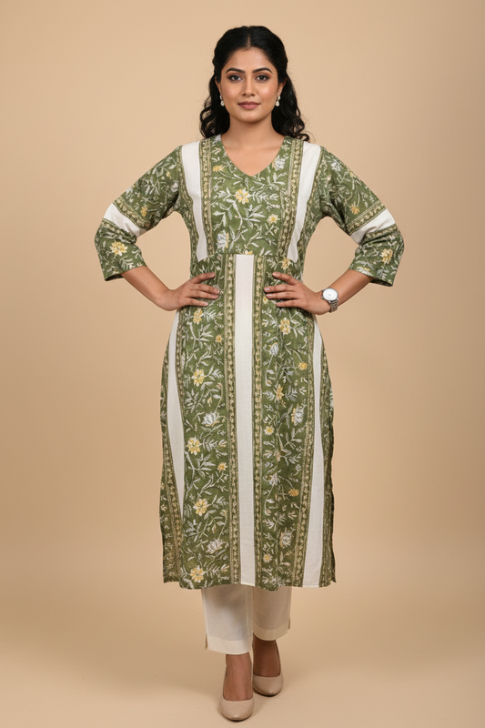 Hand Block Premium Kurta