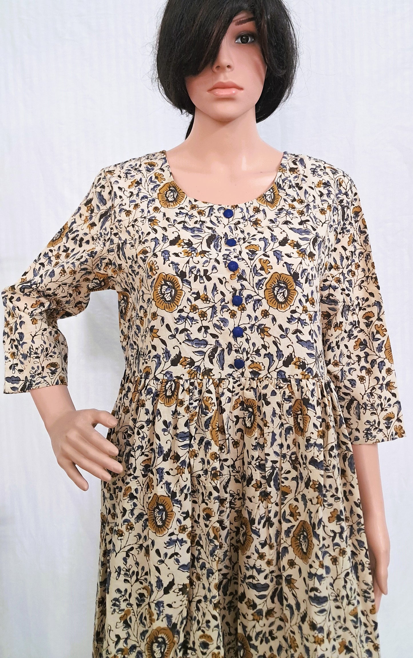 Bagru Block Print Cotton Dress 