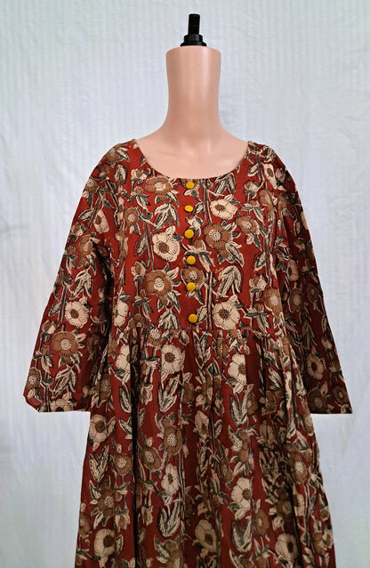 Block Print Cotton Dress For Women 