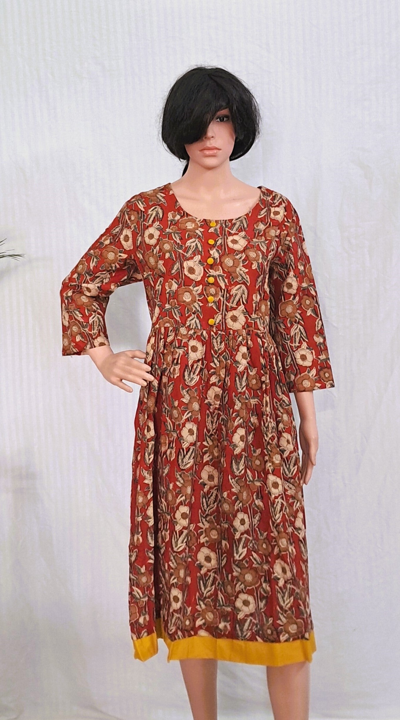 Block Print Cotton Dress For Women 