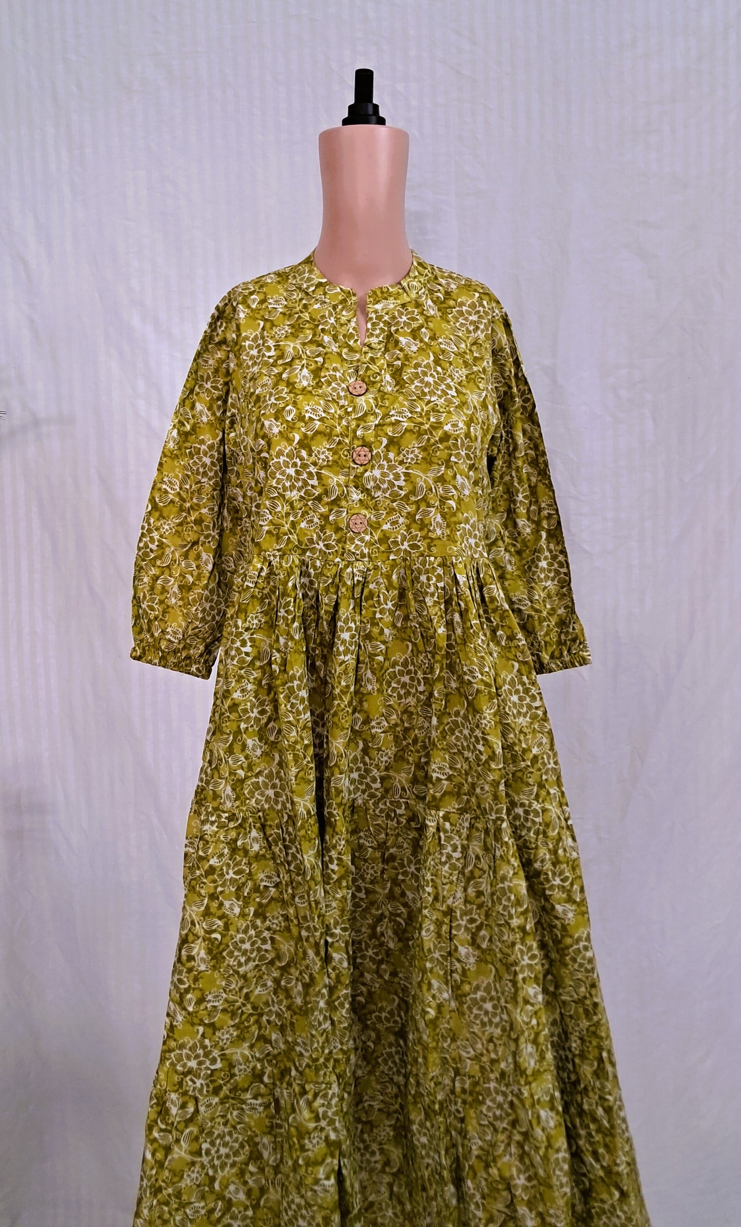 Block Print Cotton Tier Dress 