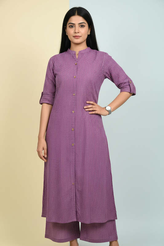 Purple Cotton Kurta sets
