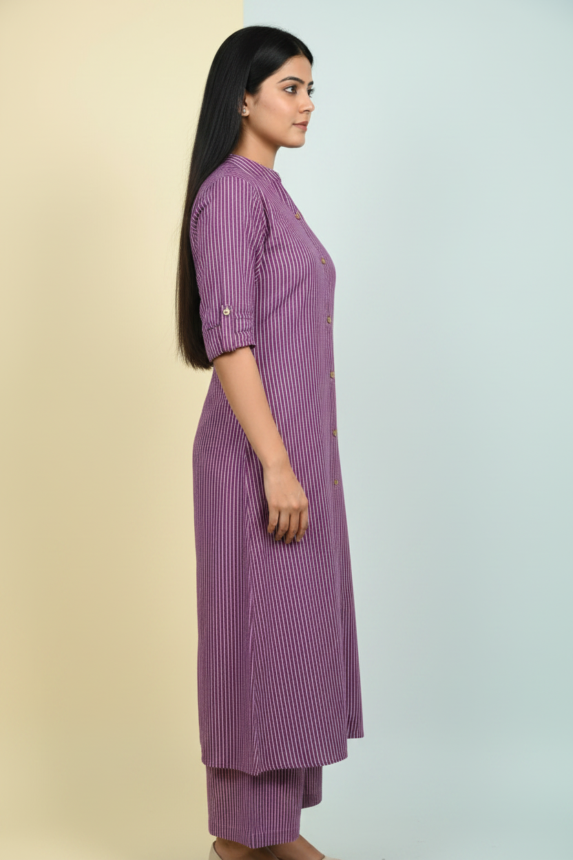 Purple Cotton Kurta sets