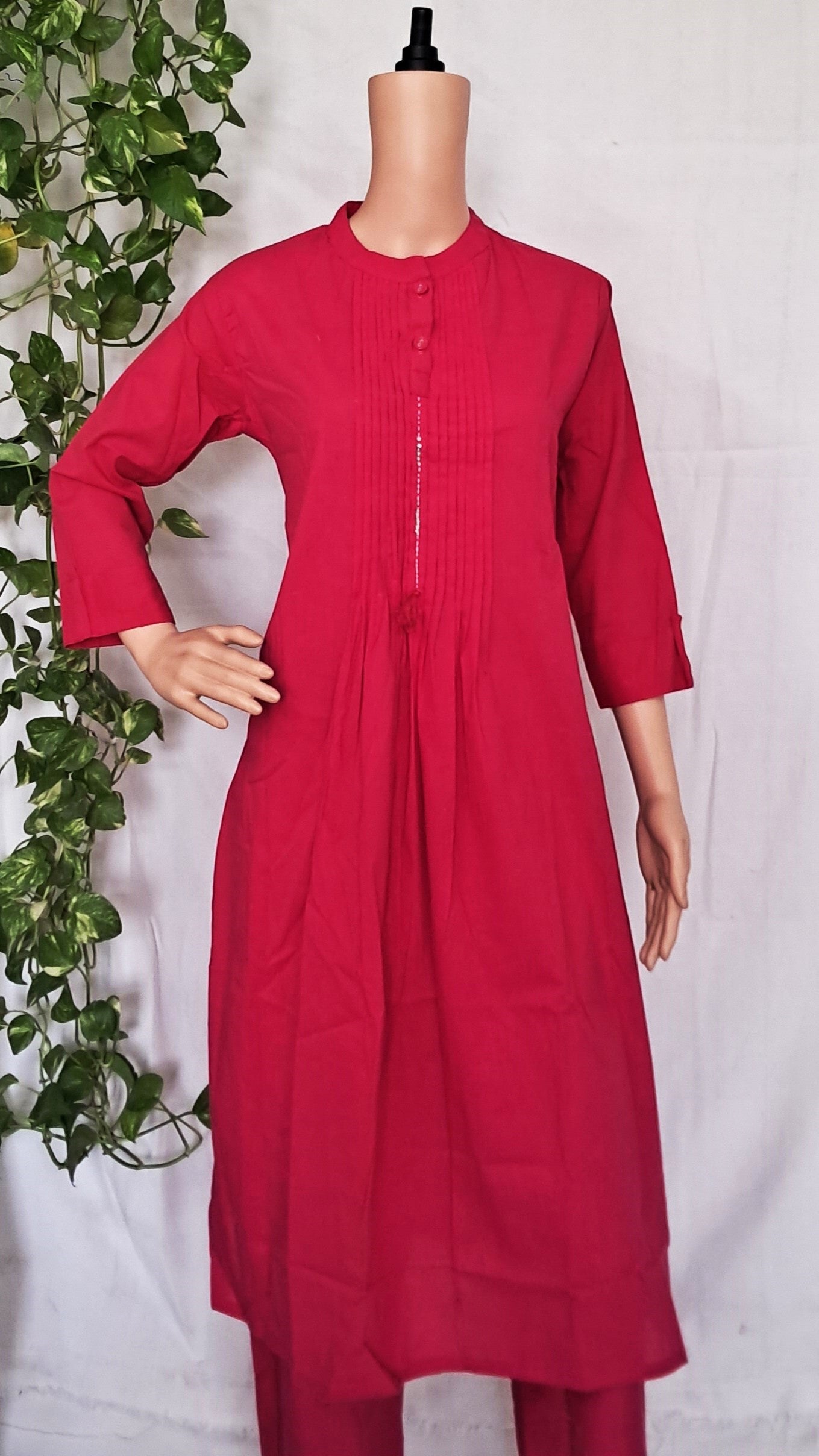 Magenta Cotton Kurta sets