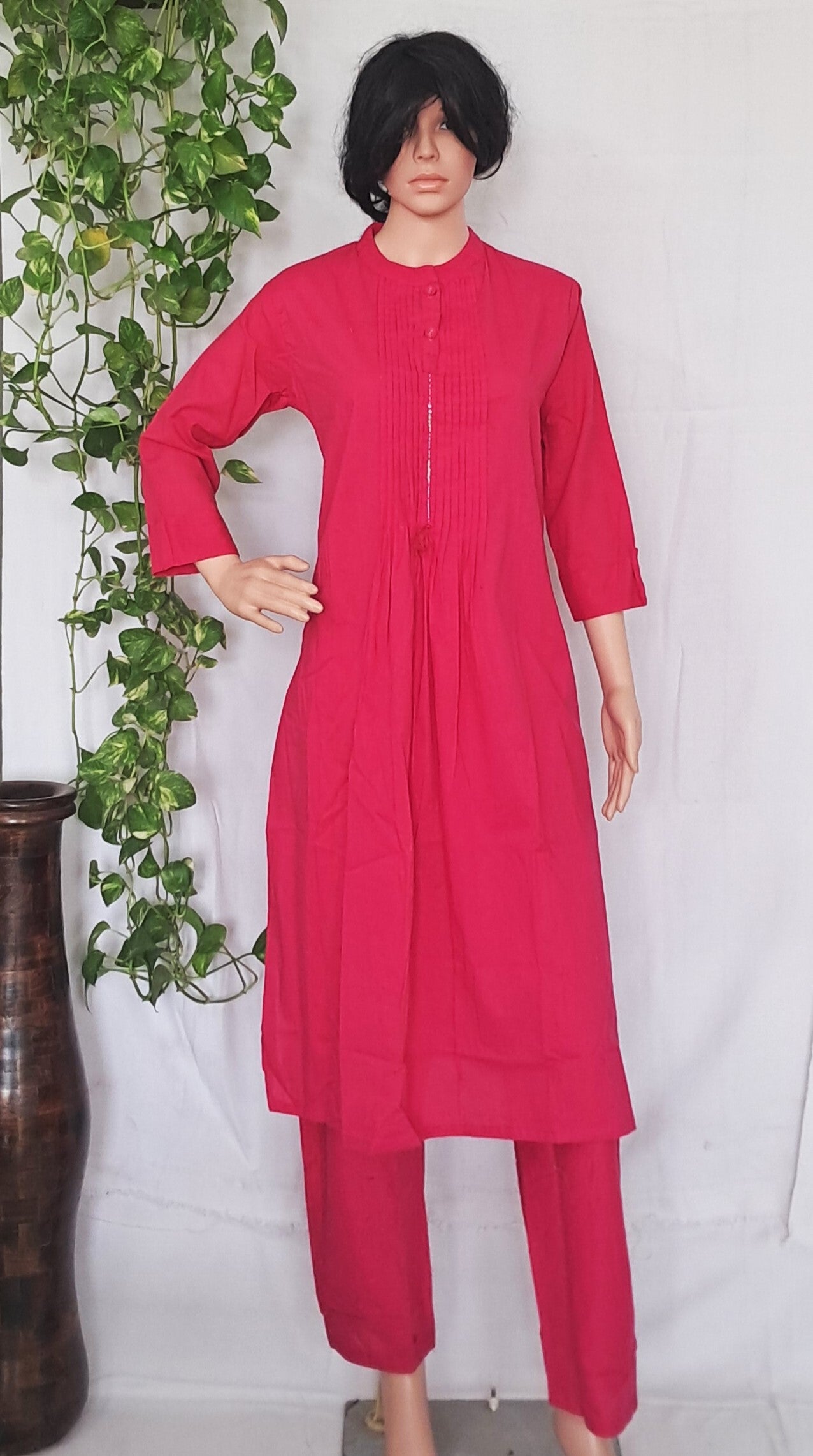 Magenta Cotton Kurta sets