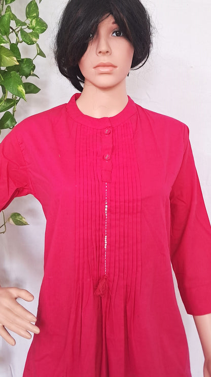 Magenta Cotton Kurta sets