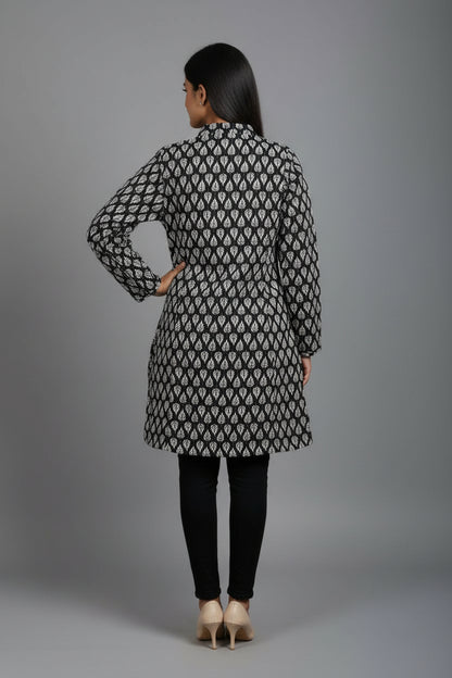 Quilted Cotton Long Jacket For Women