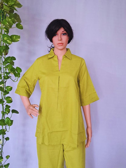 Green Cotton Co-ord Set