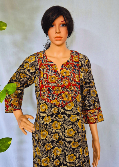 Kalamkari Floral Cotton Kurta