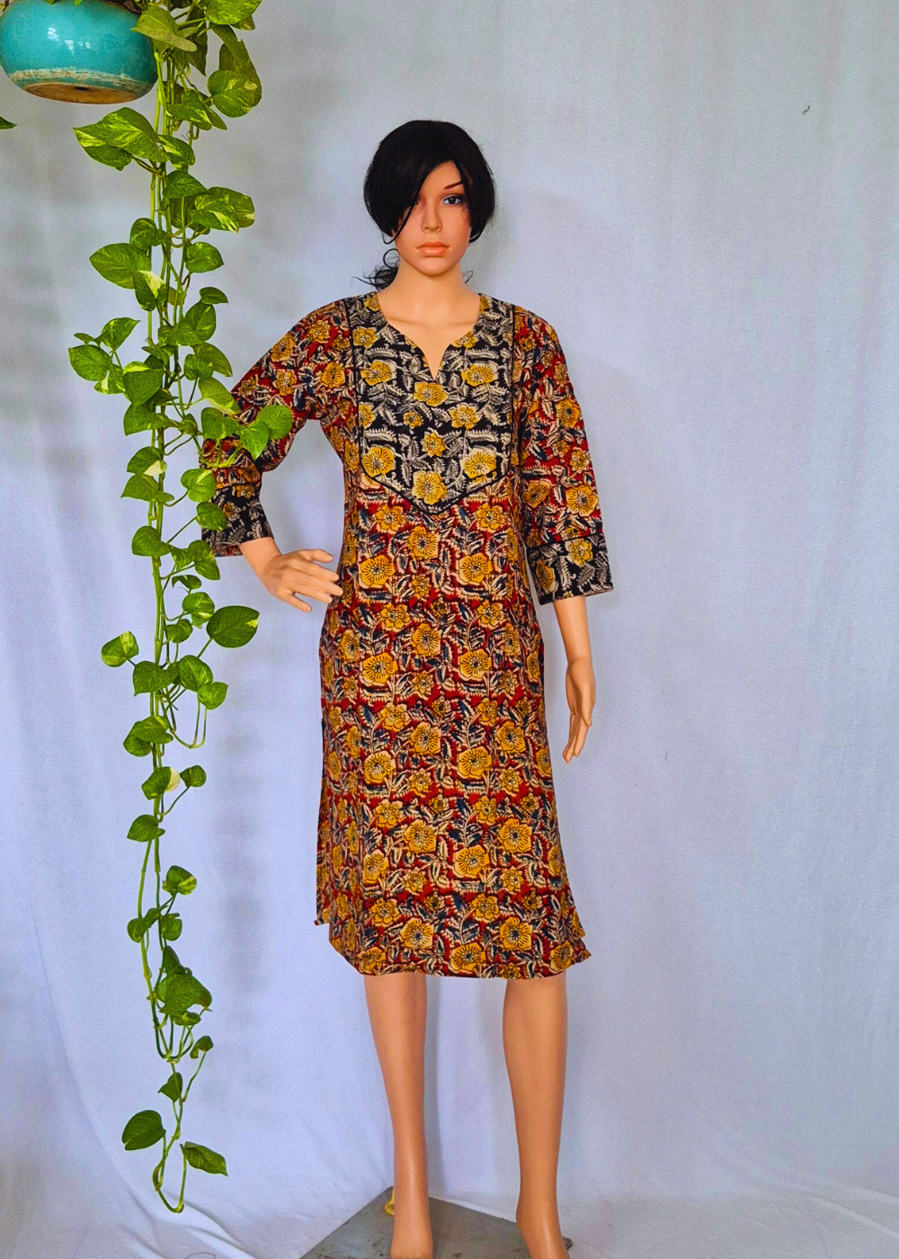 Kalamkari Floral Cotton Kurta