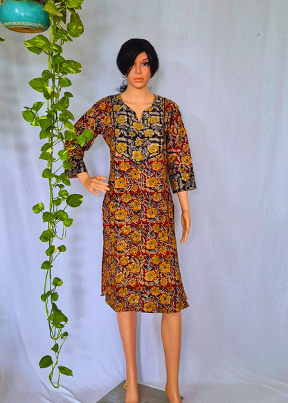 Kalamkari Floral Cotton Kurta