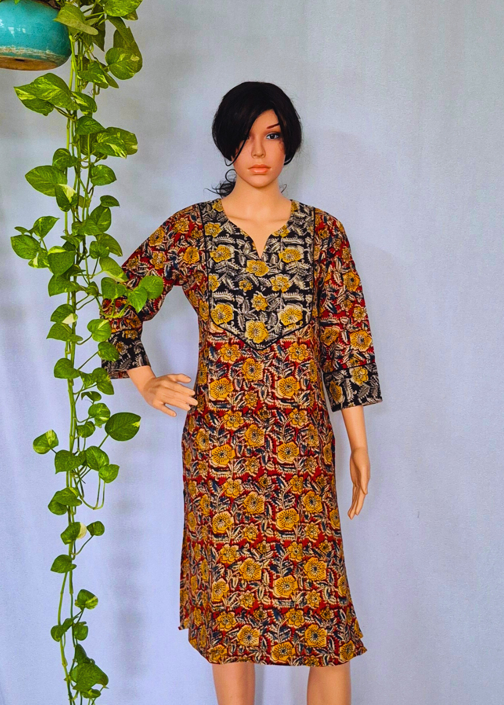 Kalamkari Floral Cotton Kurta