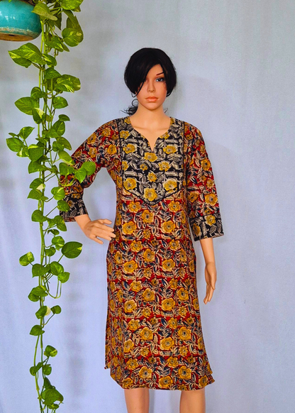 Kalamkari Floral Cotton Kurta