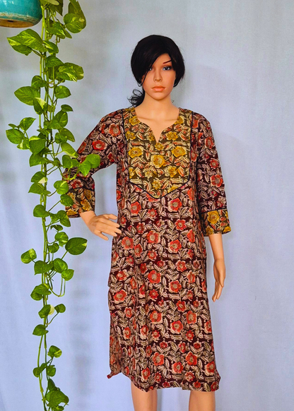Kalamkari Floral Cotton Kurta