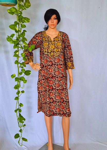 Kalamkari Floral Cotton Kurta